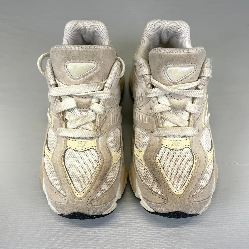 New Balance 9060 Sneakers Small Kids Size 12 Beige Gray Suede Mesh Casual Shoes